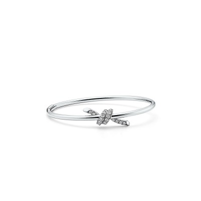 TIFFANY WIRE BANGLE IN WHITE GOLD WITH DIAMONDS 70300958